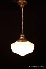 Original Antique Art Deco 1930s Schoolhouse Pendant Light Fixture Rewired Pendant Light Fixtures Schoolhouse Pendant Lights Pendant Light
