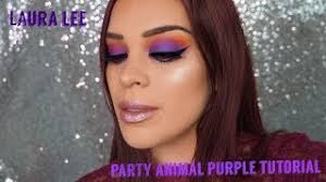 PARTY ANIMAL PALETTE BY LAURA LEE LOS ANGELES|PURPLE GLAM  TUTORIAL|Romyglambeauty