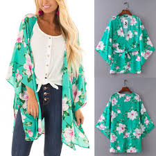 Mens summer floral printed japanese kimono cardigan half sleeve casual loose shirt jacket coat. Clothing Shoes Accessories Women S Clothing Boho Women Floral Print Summer Beach Bikini Sun Smock Chiffon Kimono Jacket Coat