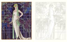 The Age Of Glamour An Art Deco Colouring Book Paperback Art Deco Coloring Books Art Deco Design