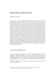 PDF) Sexual Sadism: A Portrait of Evil