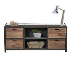 Meuble industriel bois et metal category for this post: Buffet Aban 2 Niches 4 Tiroirs Decouvrez Les Buffets Aban 2 Niches 4 Tiroirs Rdv Deco