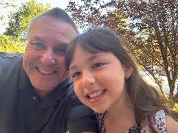 My little niece with Joe and Lola! Vanessa Paz Navarro married my nephew  Sean. Celebrating Lola's 75th but I think she just came for the strudel.  She's a big time weather person