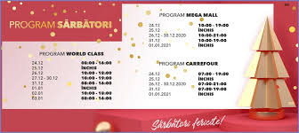 La fel ca și în celelalte cazuri, magazinele se închid la ora 21:00 pentru a permite angajaților să ajungă acasă. Utile Programul Mall Urilor De Craciun Si Anul Nou Sectorul 4 Live