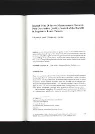 PDF) Impact Echo Q-Factor Measurements Towards Non-Destructive Quality  Control of the Backfill in Segmental Lined Tunnels