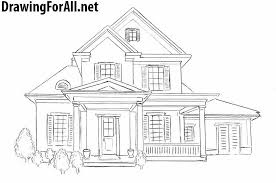 How To Draw A House For Beginners Mimari Cizim Taslaklari Mimari Cizimler Cizimler