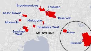 The new map reveals infections by postcode, and will be updated on a weekly basis credit: Coronavirus Victoria To Lockdown Covid 19 Hotspots Amid State S Outbreak Spike
