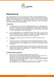 Wichtig ist vor allem die absprache mit den anderen hausbewohnern. Hausordnung Vorlage