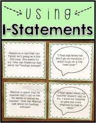 Using I Statements Conflict Resolution Activities For Counseling And Sel Social Emotional Learning Middle School I Am Statements Social Emotional Skills