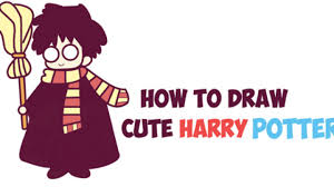 He goes to hogwarts school, where he studies magic. How To Draw Cute Harry Potter Chibi Kawaii Easy Step By Step Drawing Tutorial For Kids How To Draw Step By Step Drawing Tutorials