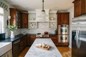 Cherry Soapstone White Beautiful Kitchen With Cherry Cabinets Topped With Soapstone Countertops A Cherry Cabinets Kitchen Kitchen Remodel Cherry Cabinets