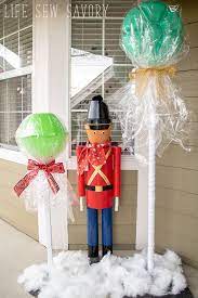 5) mix white glitter with polyurethane. Diy Giant Lollipops Dollar Tree Christmas Craft Life Sew Savory