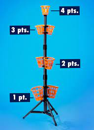 Put your toddler into the laundry basket and toss the bags into her lap. Bean Bag Bucketz Bean Bag Tossing Lawn Game