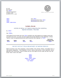 Denial Of Motor Vehicle Registration Renewal Office Of The