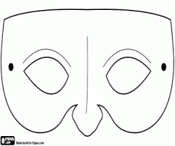 Ausmalbilder Karneval Maske In Weiss Zum Ausdrucken