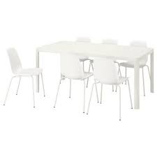 Tingby Leifarne Table And 6 Chairs White White Ca Ikea Ikea Table Metal Bed Frame