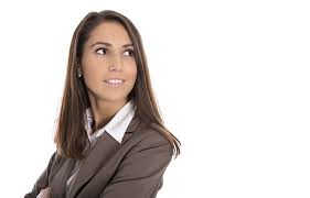 Check 'karrierefrau' translations into english. Karriere Frau Freigestellt Blickt Seitlich Oben Zum Text Stock Photo Adobe Stock