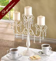 Want to send me something?bobbycatskittenp.o. 12 Candelabra Ivory Crystal Bead Candle Holder Table Centerpieces