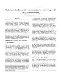 State your informed opinions about the clarity, relevancy, and accuracy of the article, using specific examples from the article to support your statements. Pdf Musical Genre Classification Is It Worth Pursuing And How Can It Be Improved