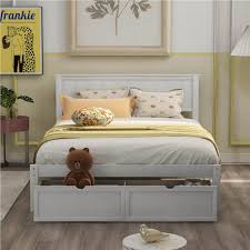 Find the best platform bed with storage with homestuffpro. Full Size Wooden Bed Frame With Storage Drawer White