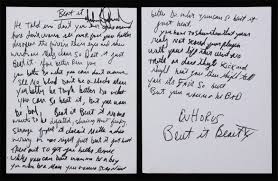Black And White Michael Jackson Lyrics Original Handwritten Lyrics For Beat It By Michael Jackson Michael Jackson Michael Jackson One Facts About Michael Jackson
