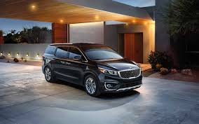Download Wallpapers Kia Sedona 2018 Black Sedona New Sedona Minivan Korean Cars Kia Kia Sedona Mini Van Sedona