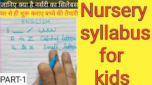 This book based on eas. Nursery Syllabus Syllabus Videos Srimannarayan