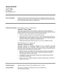 mortgage collector sample resume