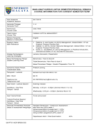 Jadwal perkuliahan semester ganjil t.a. Cqc7006 B6 Course Information Rubric Docx Educational Assessment Academic Term