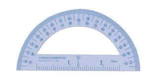 Charles Leonard Inc Protractor 4 Inch Enamel Coated Metal White 77410