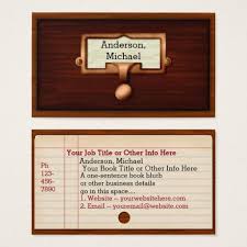 You can search either on google using a combination of search terms such as deconstruct cards that you see in magazines and online, basically try to see how the card was made: Library Books Wood Catalog Writer Author Librarian Business Card Zazzle Com In 2021 Library Books Wood Business Cards Book Catalogue