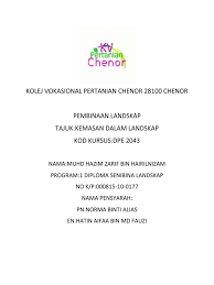 Yang penting pendaftaran pelajar baru untuk kolej vokasional pertanian chenor (kvpch) dibuka. Landskap