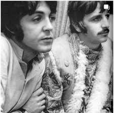 RINGO STARR sporting his "MOBY GRAPE NOW" button.... This picture in one  form or another has been floating around for a while. Was this from  February 1969 when some of the Beatles