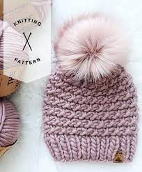Hat Knitting Pattern Super Bulky Knitting Hat Pattern The Etsy In 2021 Hat Knitting Patterns Knitting Patterns Free Hats Bulky Yarn Patterns