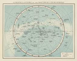 Southern Hemisphere Constellation Night Sky Star Chart The Times 1900 Map