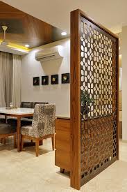 Floral Pattern Inspires Apartment Interiors Studio 7 The Architects Diary Living Room Partition Design Room Partition Designs Apartment Interior Design