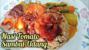 Recipe nasi tomato with chicken tempura baby version (9month+). Nasi Tomato Sambal Udang Satu Set Youtube