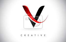 The item is sold as a set, consisting of a disk pendant and a bobble chain necklace. V Letter Design Logo Letter V Icon Logo With Modern Swoosh Fototapete Fototapeten Web Vektor V Myloview De