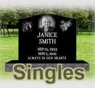 Single Upright Headstones