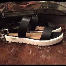 Black Boots White Sole Ladies Black Sandals With Thick White Sole Soda Brand Black Sandals Soda Brands Soda Shoes