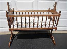 Vintage Jenny Lind Cradle Baby Swinging Or Stationary Baby Swings