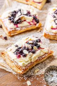 Blueberry Puff Pastry Tarts With Lemon Cream Recipe Puff Pastry Tart Puff Pastry Recipes Dessert Recipes