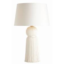 Arteriors Lighting Tassel Table Lamp Dk49938 757 Porcelain In Neutral Tassel Fringe Homedecor Ivory Lamp Table Lamp Table Lamps For Bedroom