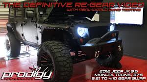 the definitive re gear video jeep wrangler 3 6 pentastar 4 10 ring pinion swap dyno results