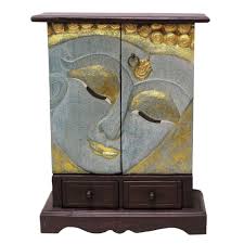 Im oberen fach kann licht eingeschaltet. Flurschrank Wandschrank Kommode Schubladenschrank Holzschrank Schrank Buddha Gesicht Ca 70 Cm Hoch Akazienholz Holz Dunkelbraun Turkis Oriental Galerie