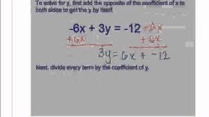 Expressing y in terms of x? Linear Solving For Y In Terms Of X Youtube