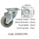 50mm (2") Grey Thermoplastic Rubber (TPR) Wheel | 45KG Castors ...