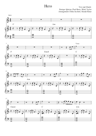 Would you run, and never look back? Hero Sheet Music For Piano Piano Duo Musescore Com