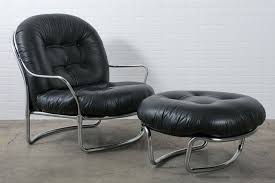 Carlo Di Carli Black Leather Lounge Chair And Ottoman Mid Century Modern Finds Chair And Ottoman Upcycled Dining Chairs Dining Chairs For Sale