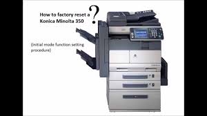 However, if you encounter such a problem, then you. How To Factory Reset A Konica Minolta Bizhub 350 Youtube